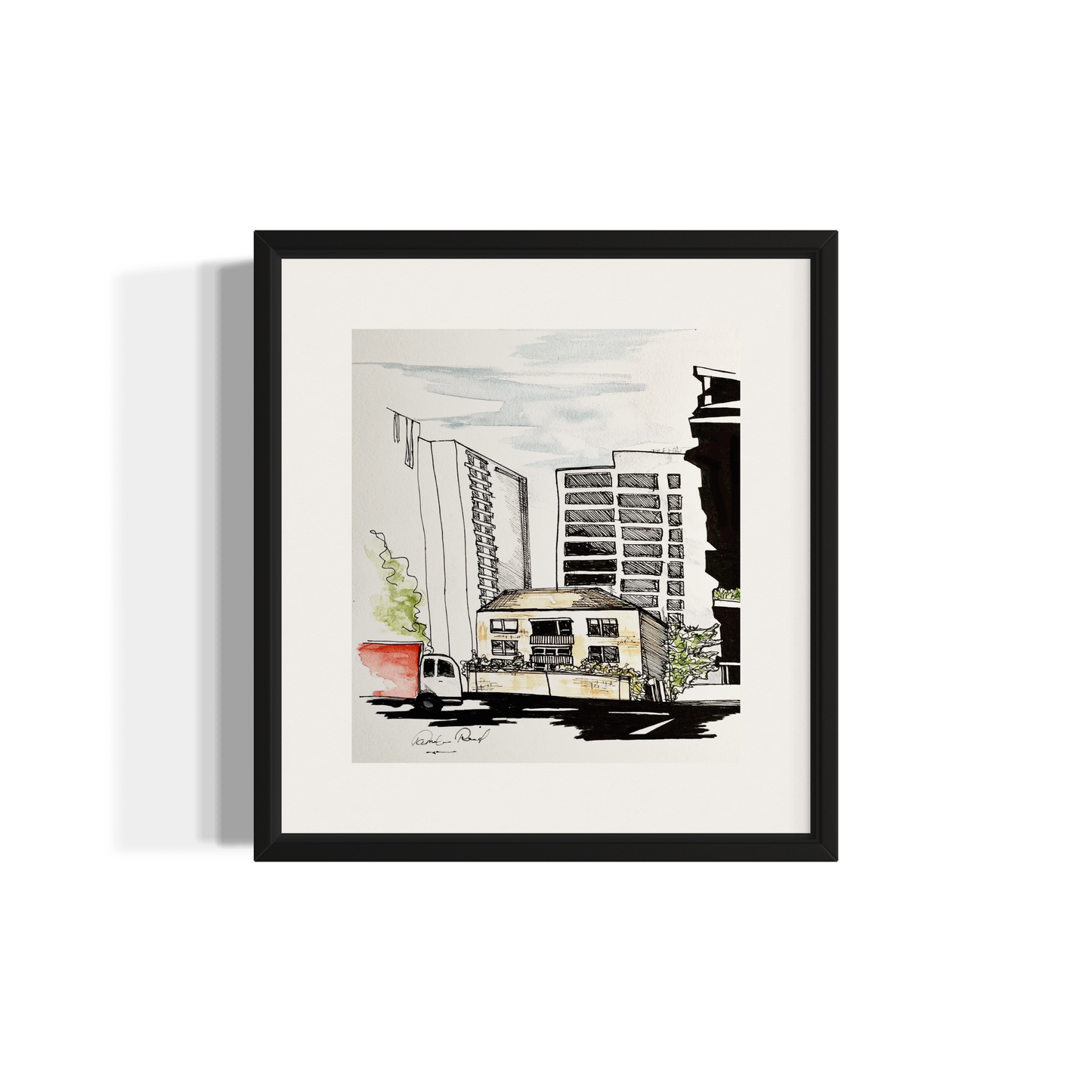 Brick Veneer, Queens Rd 38x34cm
