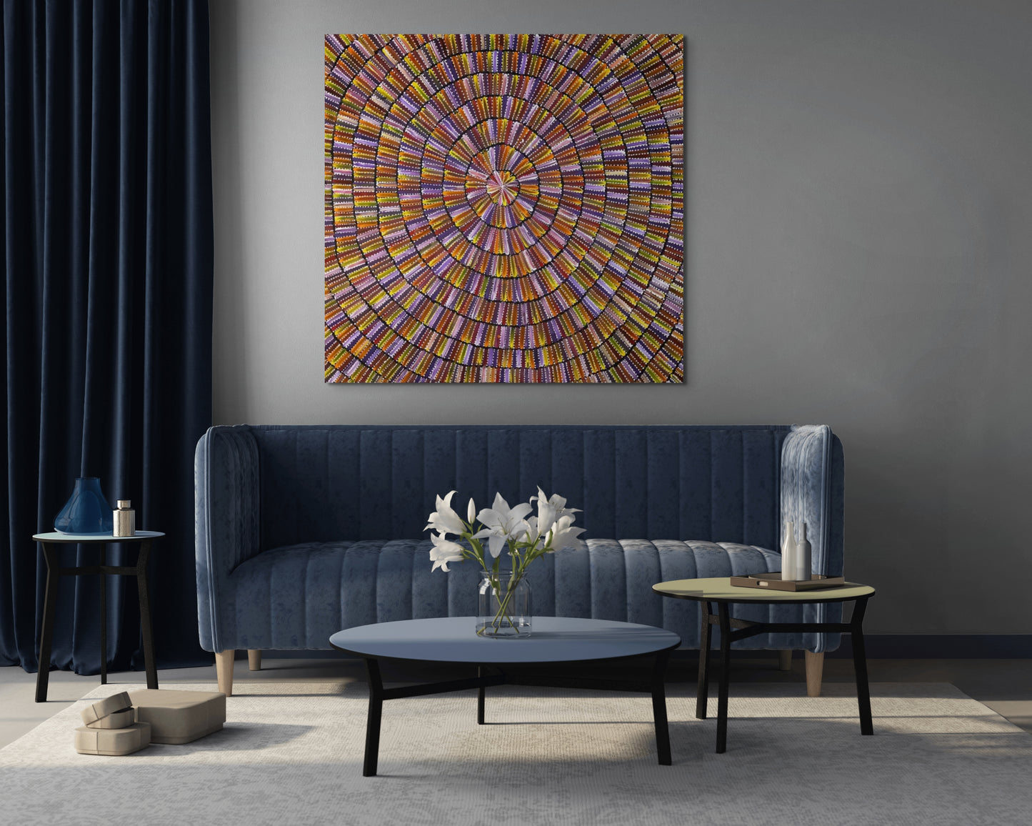 MARY RUMBLE PITJARA - Bush Yam 126x130cm