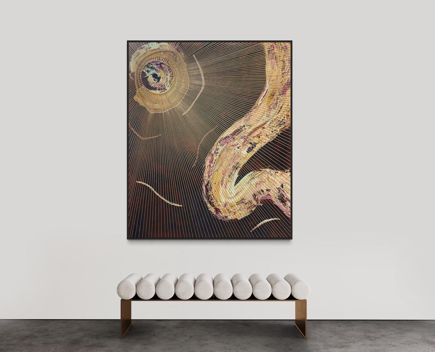 SOLD - Shedding Light 150x180cm