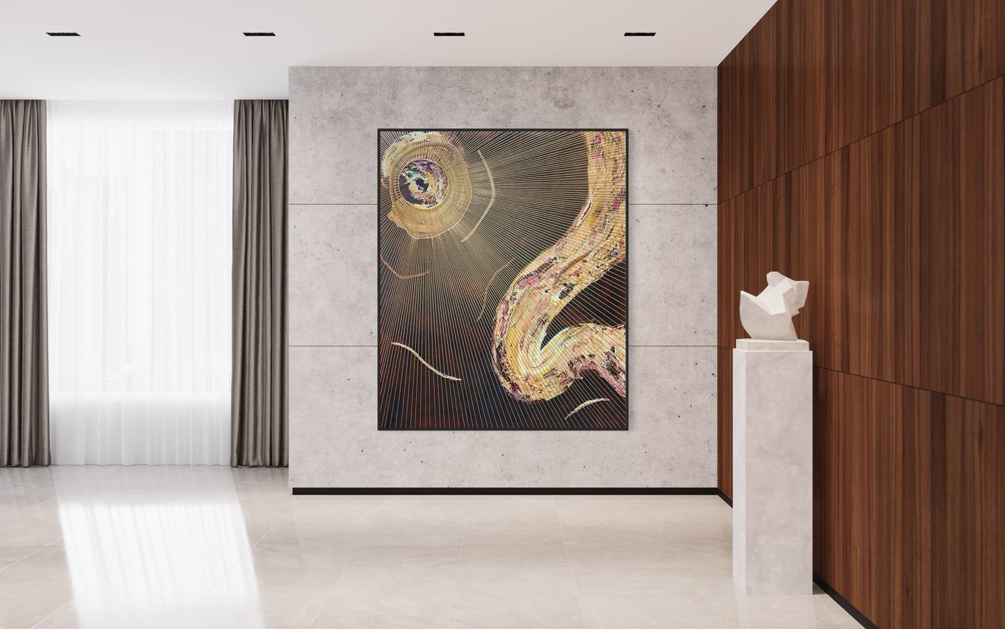 SOLD - Shedding Light 150x180cm