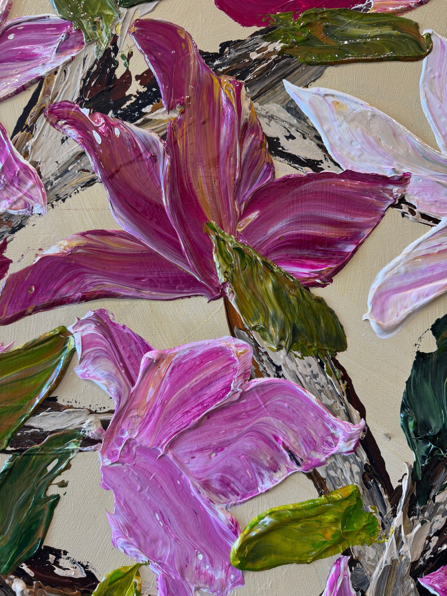 SOLD- My Magnolia 160x160cm
