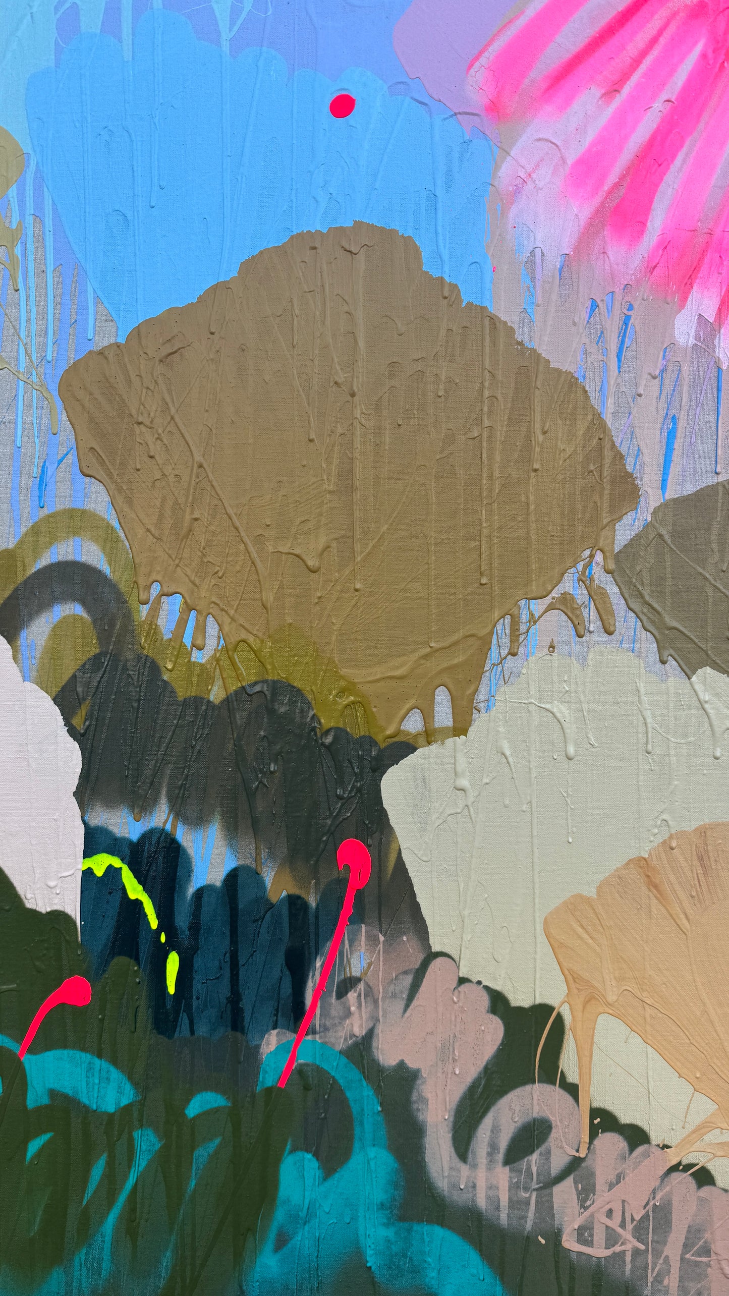 Coloured Flowers 140x240cm