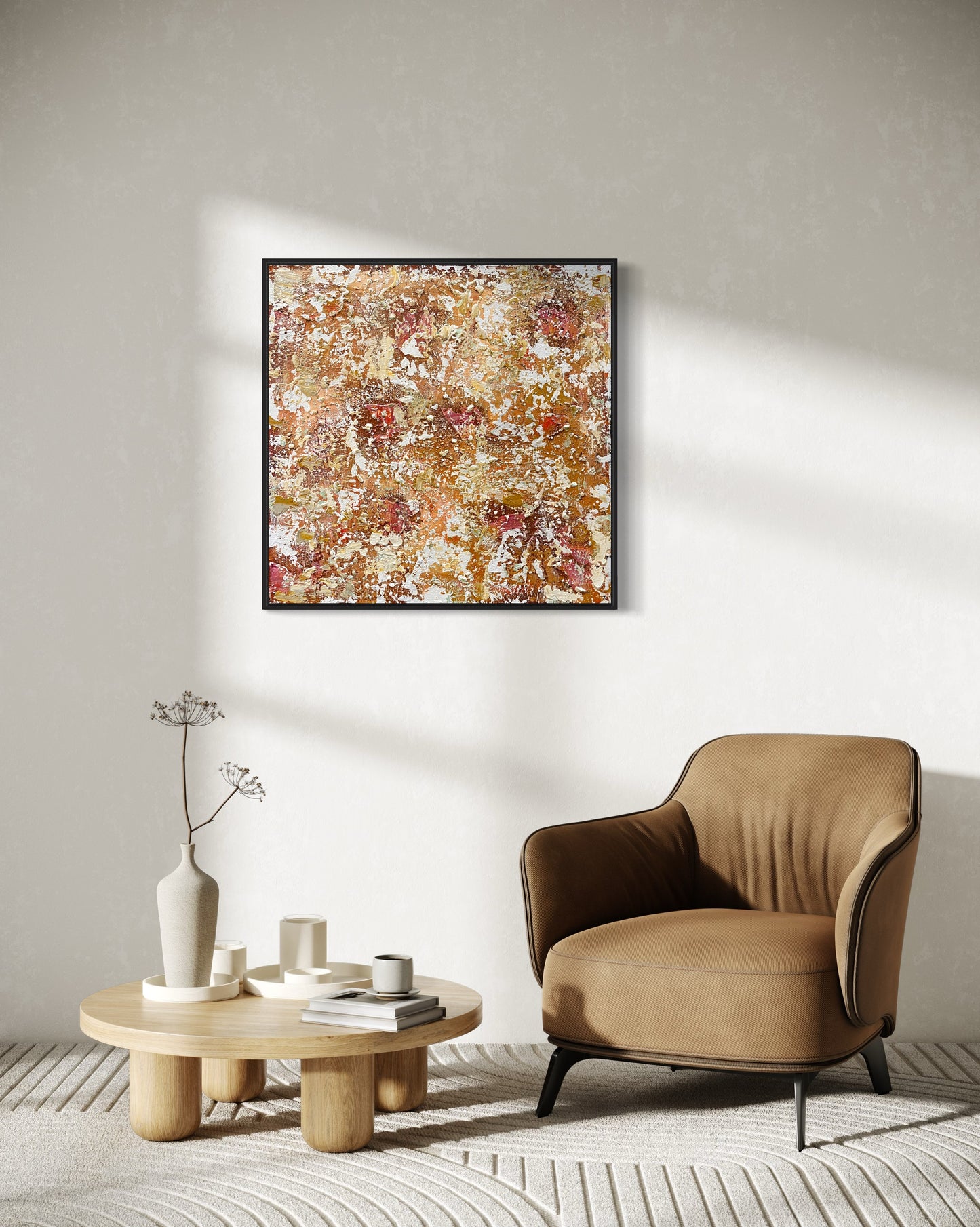 Looking Through Golden Sunset 76x76cm