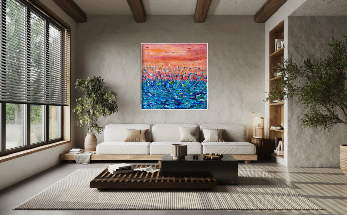 SOLD - Ocean Reflection 150x150cm