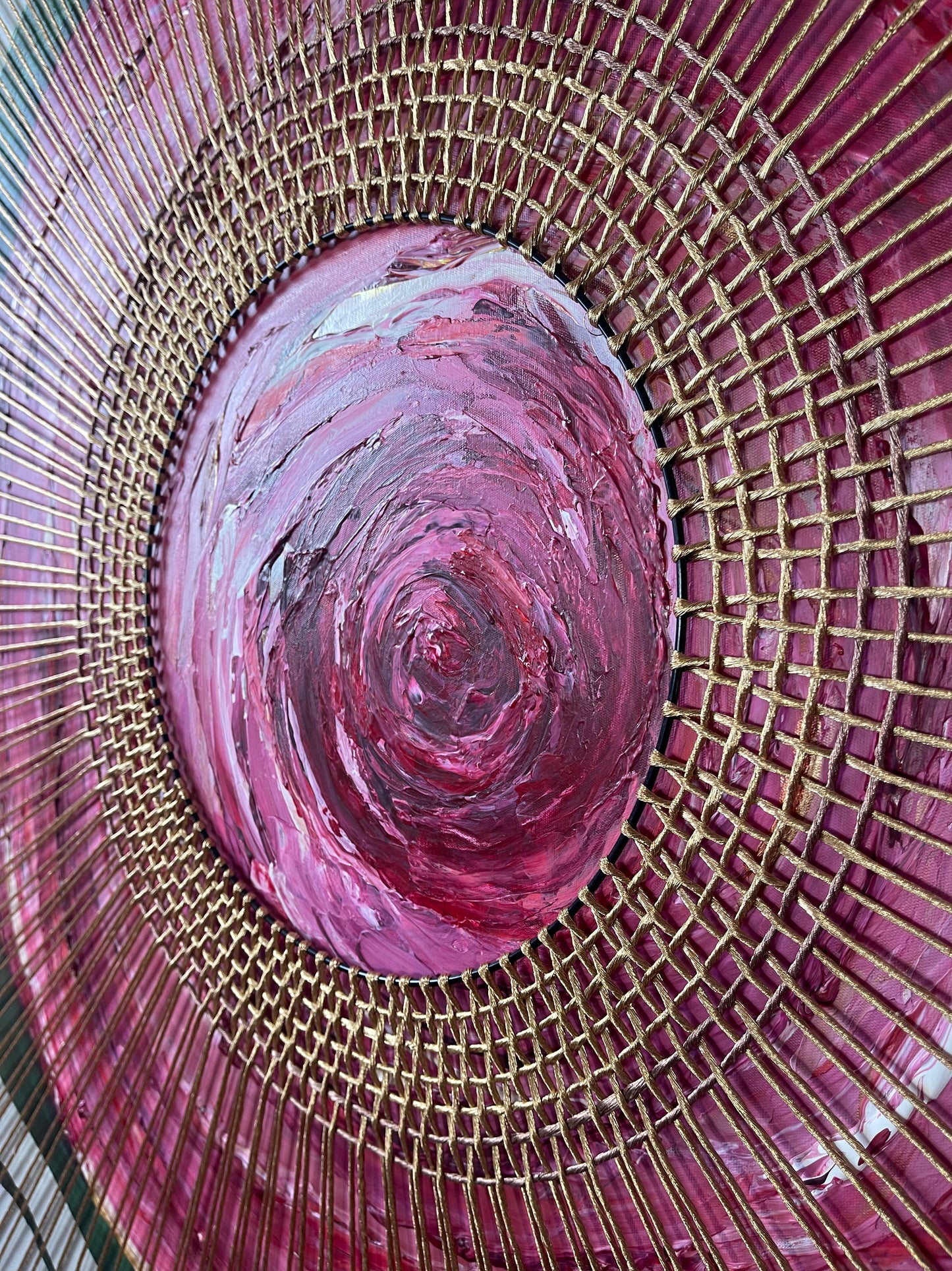 Golden Threads of a Rose 140x110cm