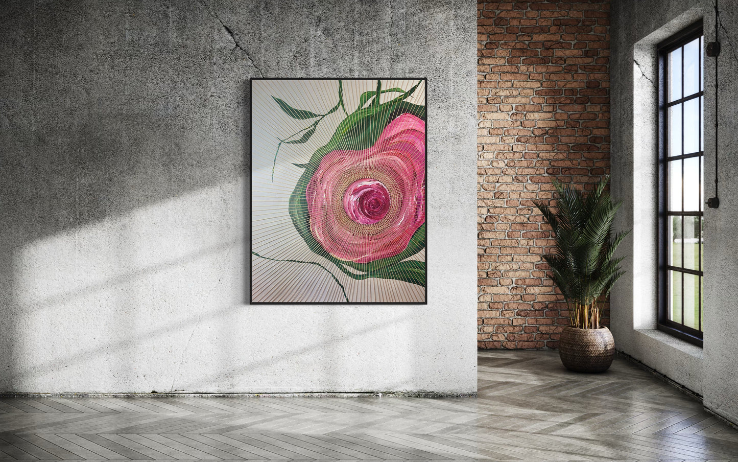 Golden Threads of a Rose 140x110cm