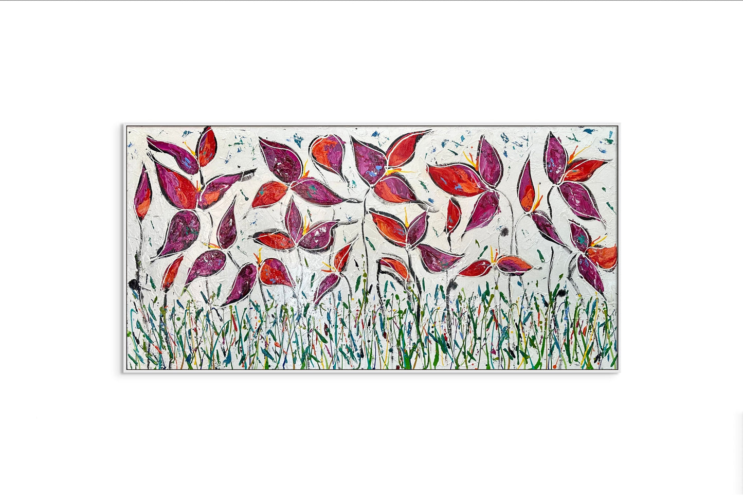 SOLD - My Colourful Summer Garden 120x240cm