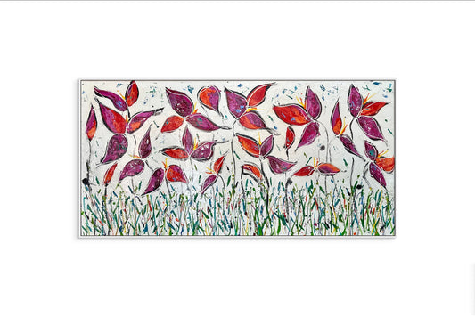 SOLD - My Colourful Summer Garden 120x240cm