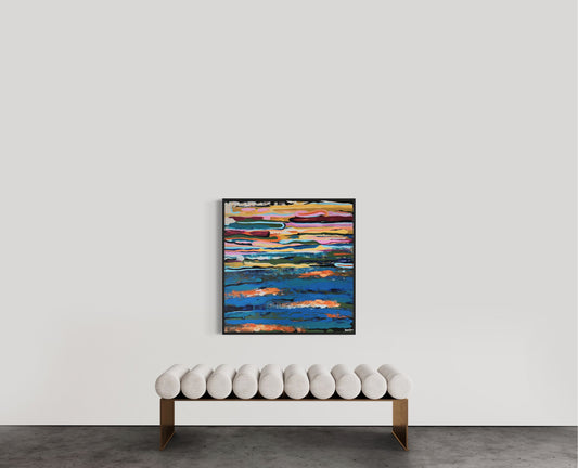 Oh Happy Waves I 91 x91cm