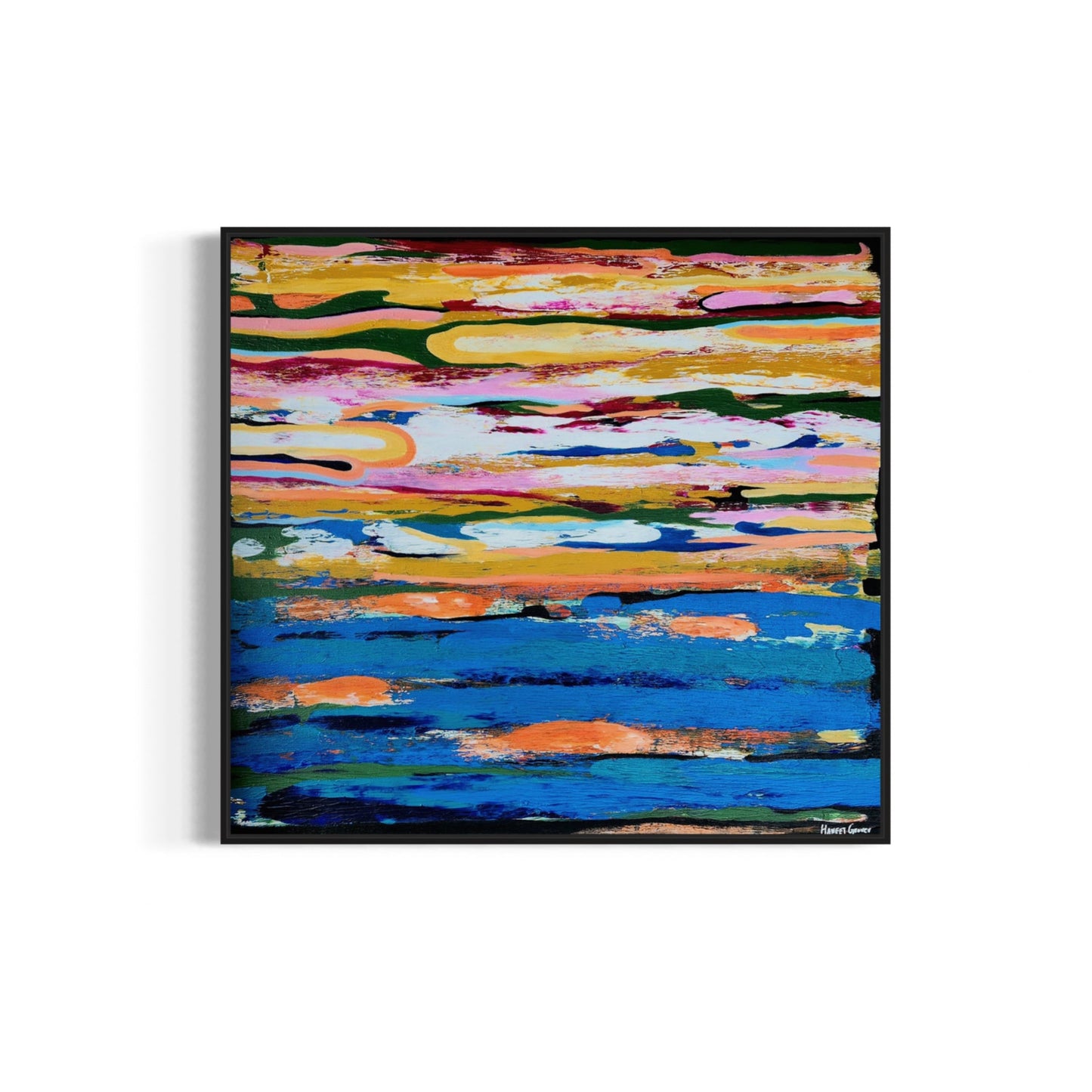 Oh Happy Waves II 91 x91cm