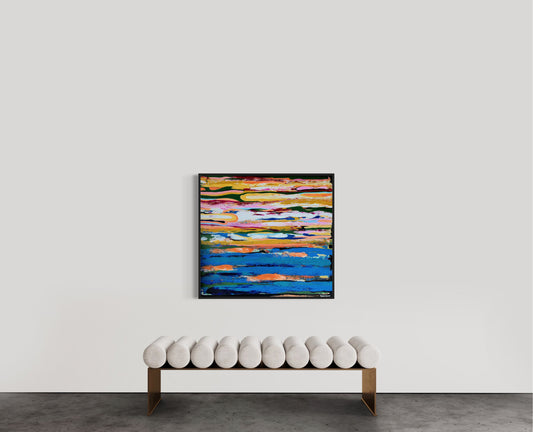 Oh Happy Waves II 91 x91cm