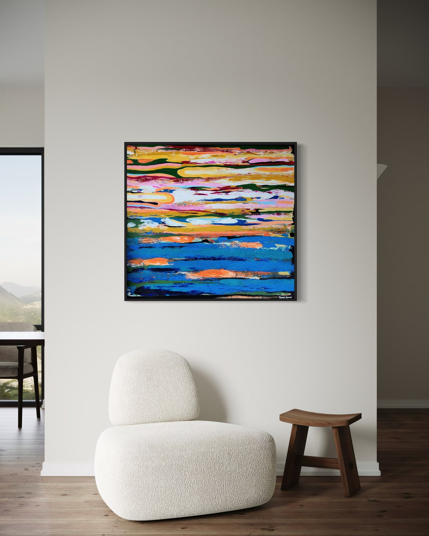 Oh Happy Waves II 91 x91cm