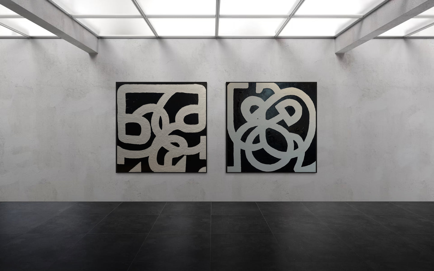 SOLD- Entwined Linked Forever 180x180cm