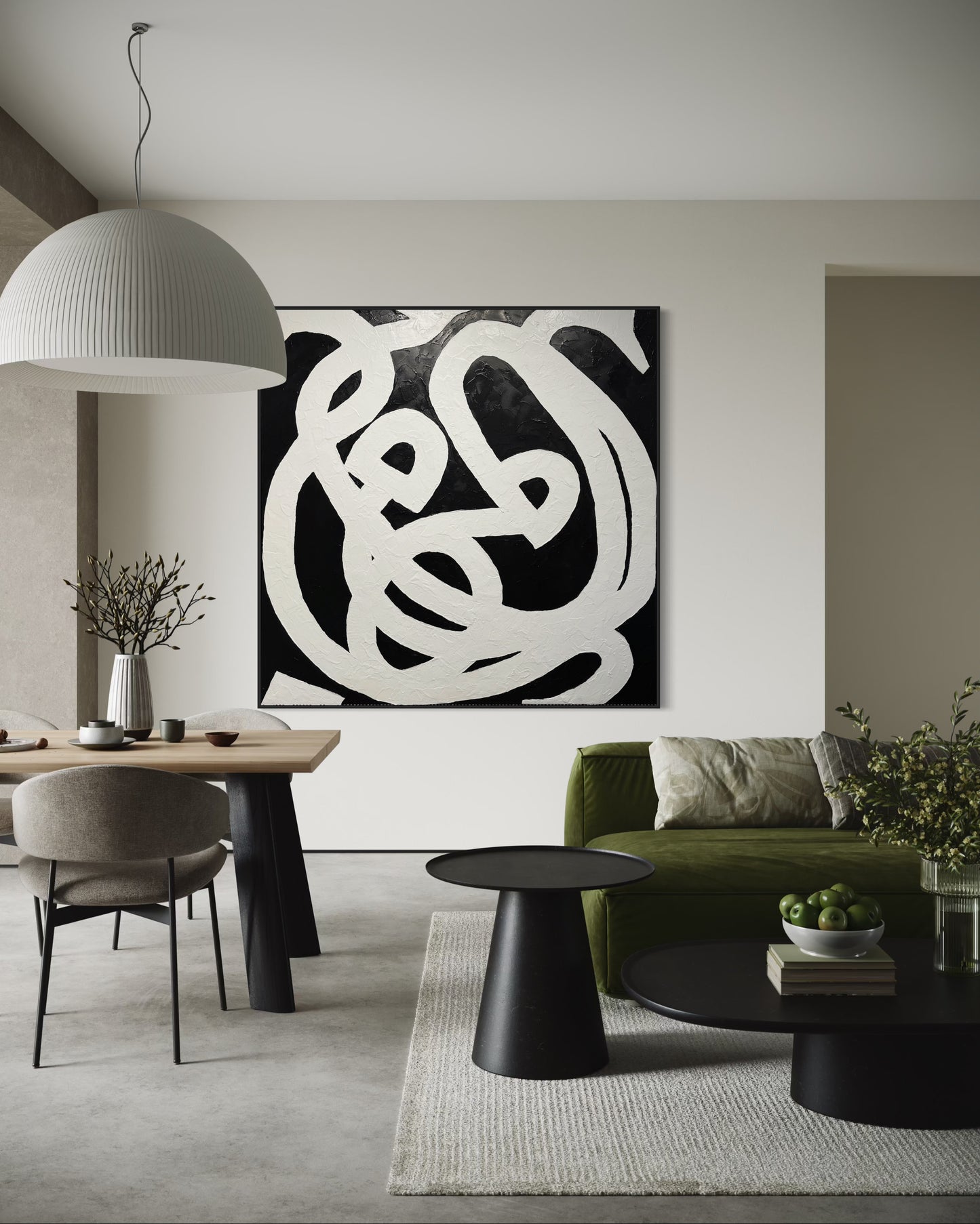 Entwined Echoes 180x180cm