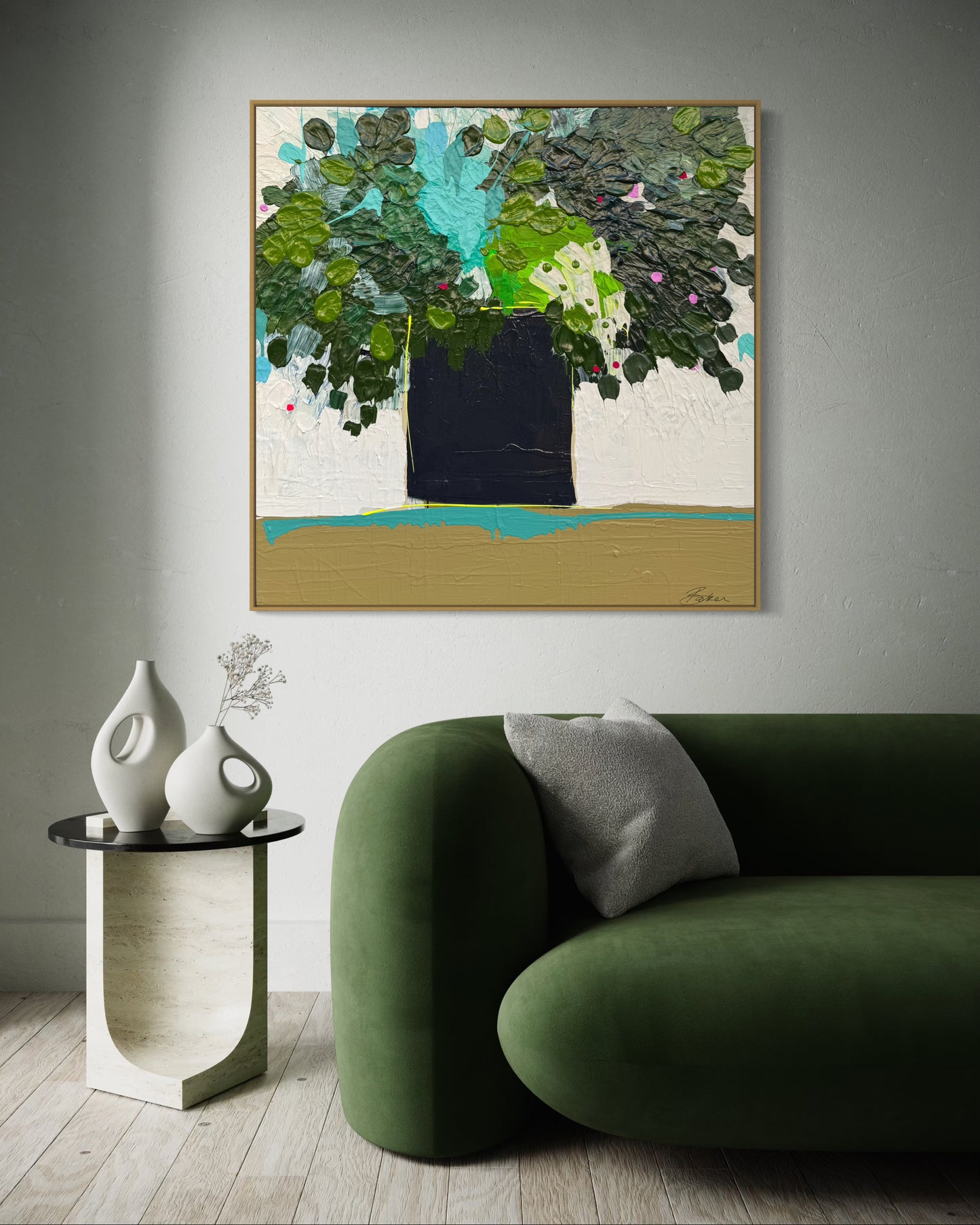 Flowers after Rain 122x122cm