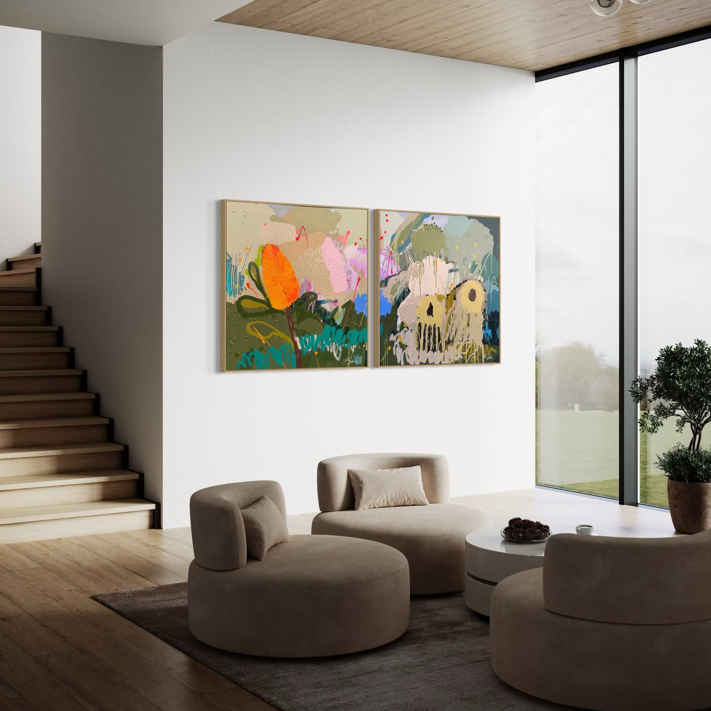 Garden Dreamers 122x122cm