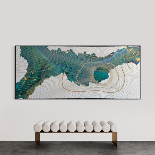 SOLD - Tranquil Cascades 110x260cm