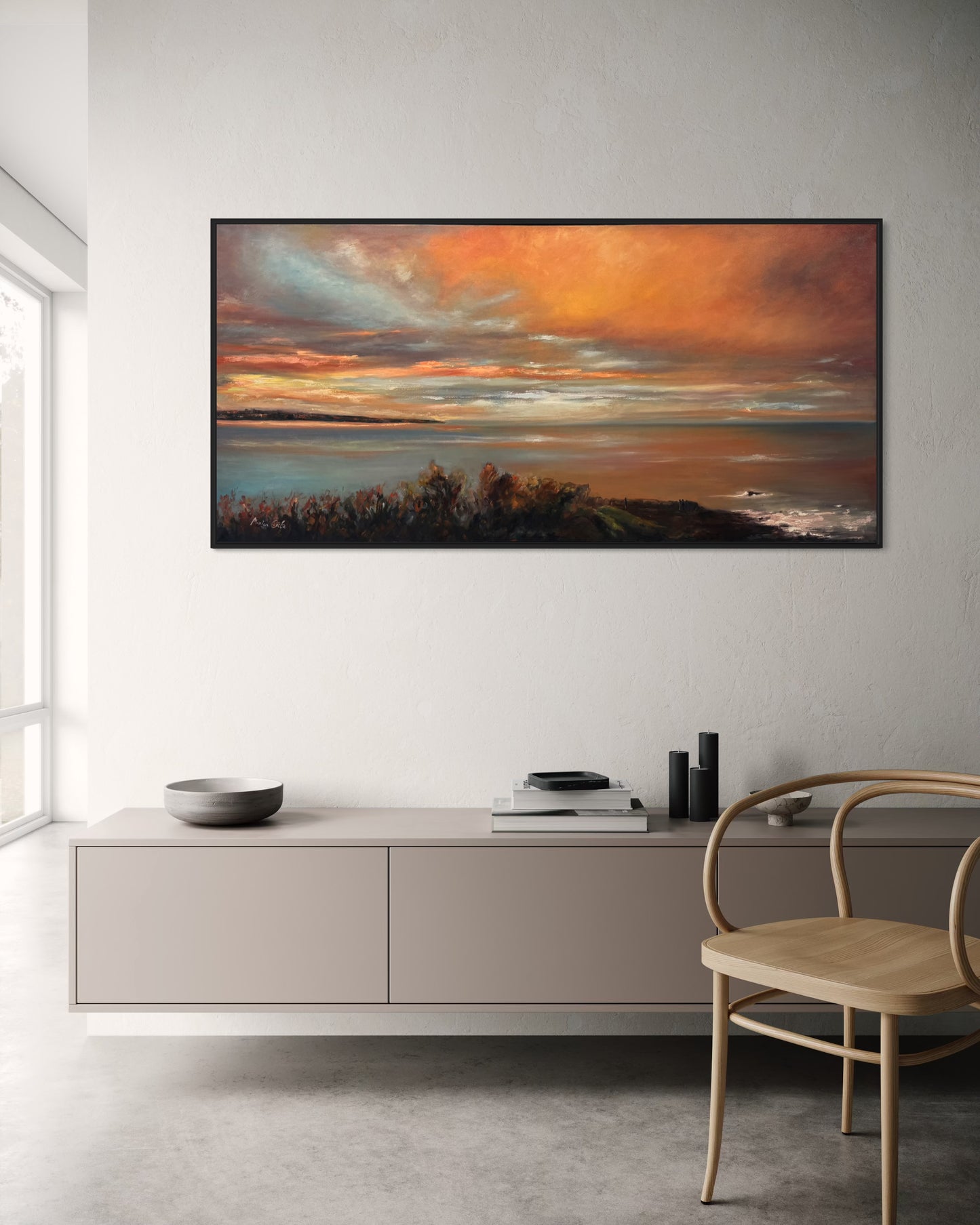 Phillip Island at Dusk 81x168cm
