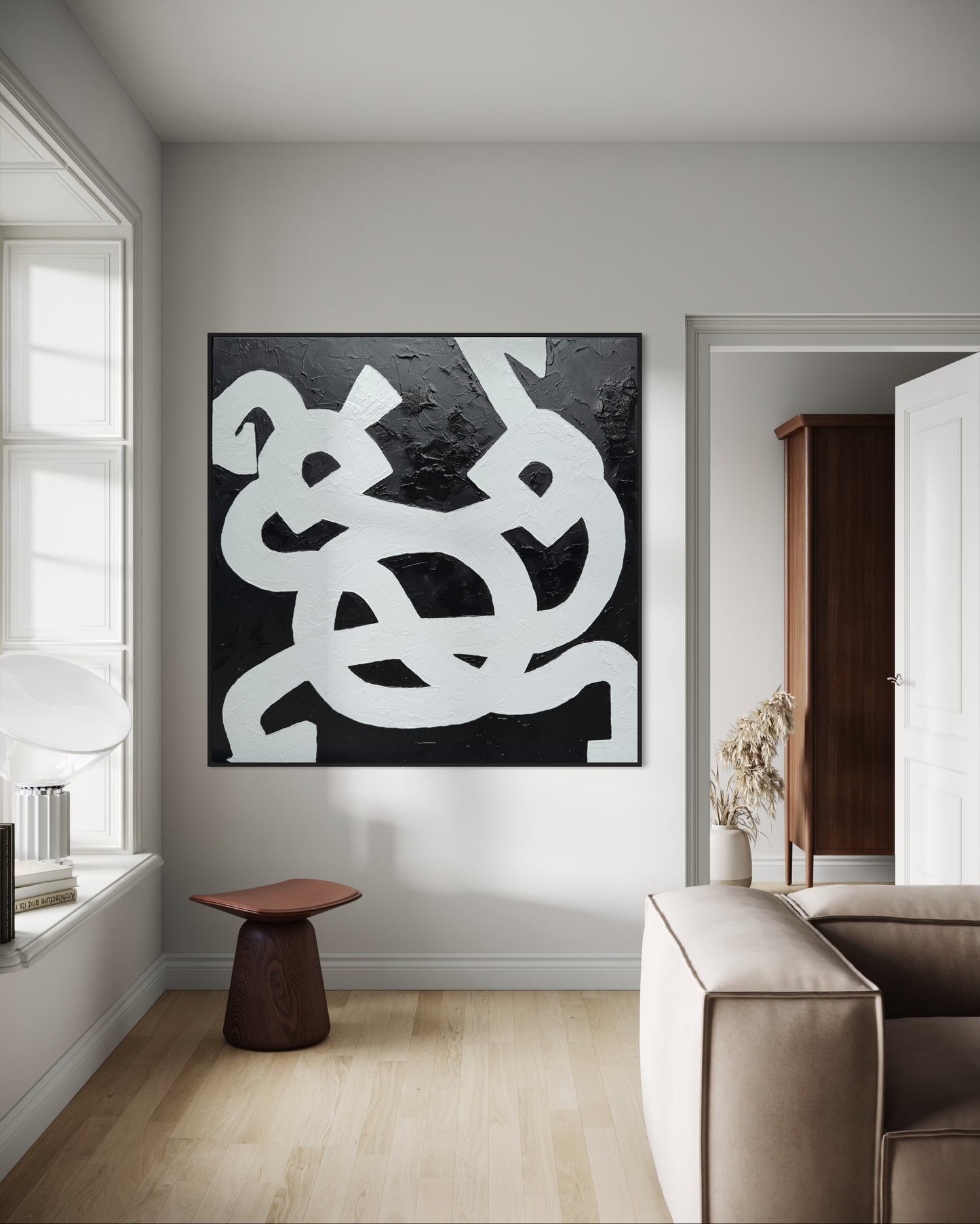 Entwined Moments 150x150cm