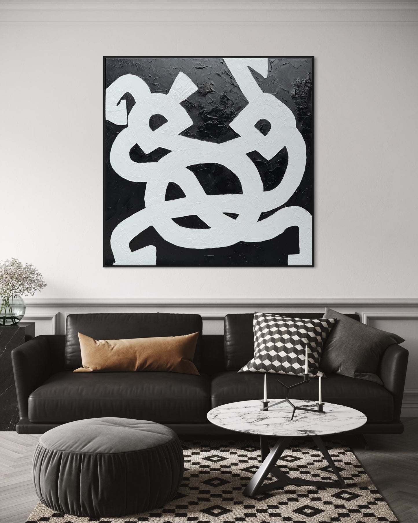 Entwined Moments 150x150cm