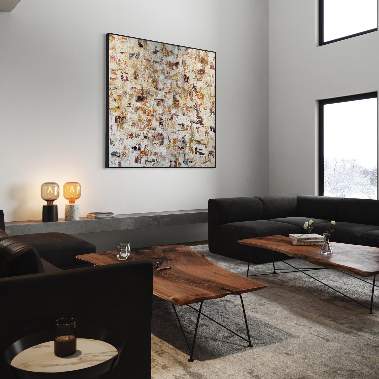 Looking Through Sunset 180x180cm