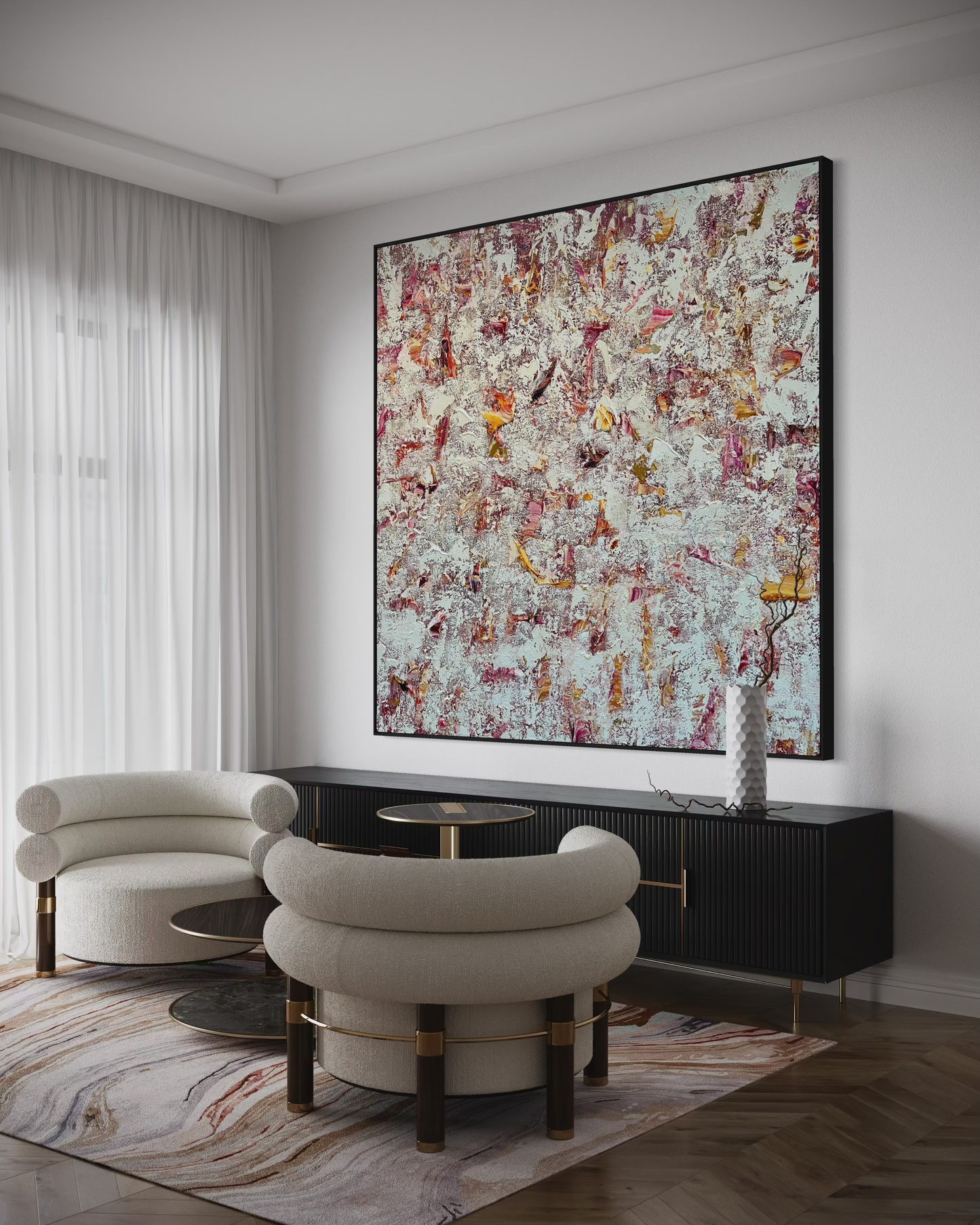Looking Through Summer Sunset 200x200cm