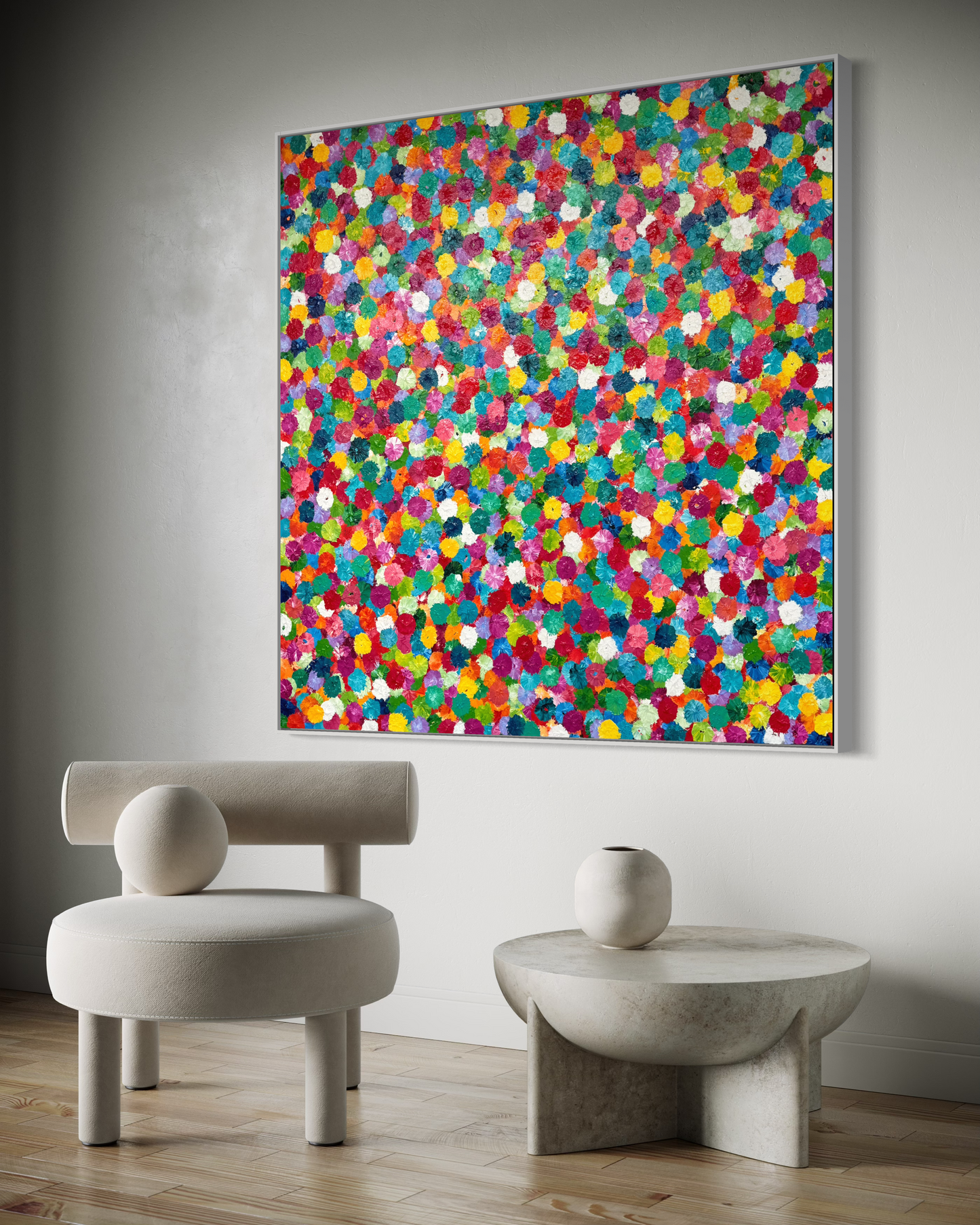 SOLD - Blossom 150x150cm