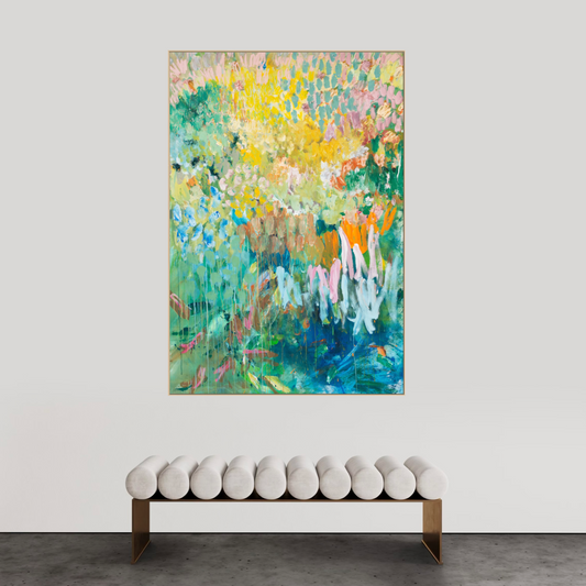 Where Flowers are left to play 190x130cm