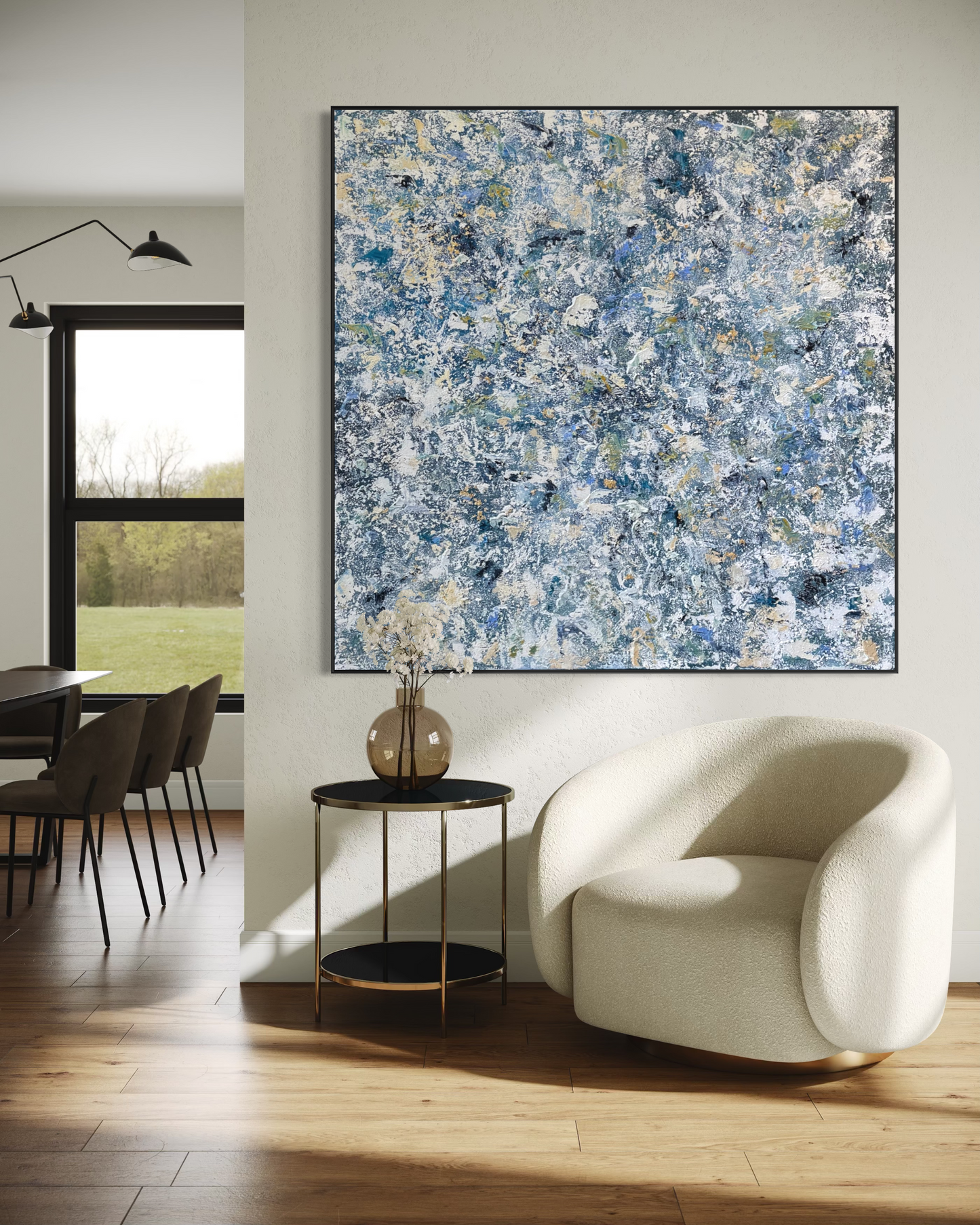 SOLD-Looking Through Deep Waters 160x160cm