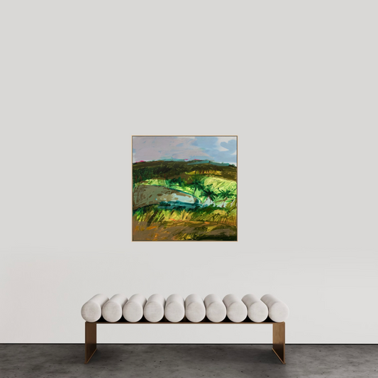 Blue Skies 90x90cm
