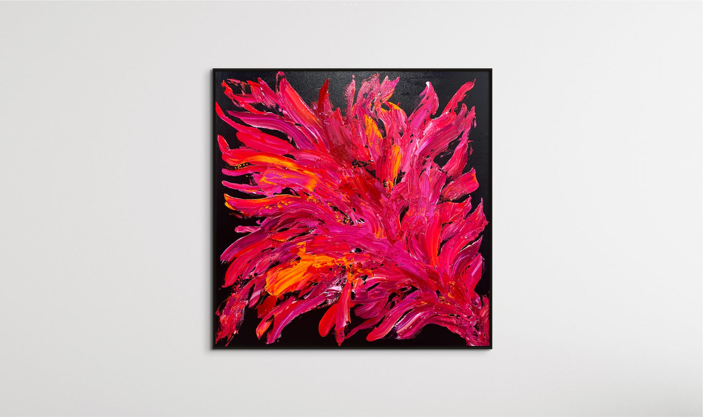 SOLD - Tropicana Passion 150x150cm