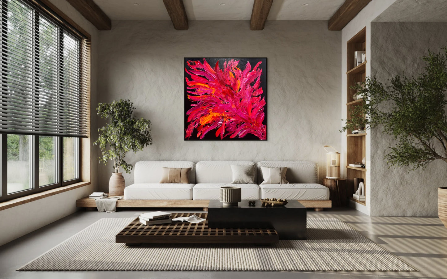SOLD - Tropicana Passion 150x150cm