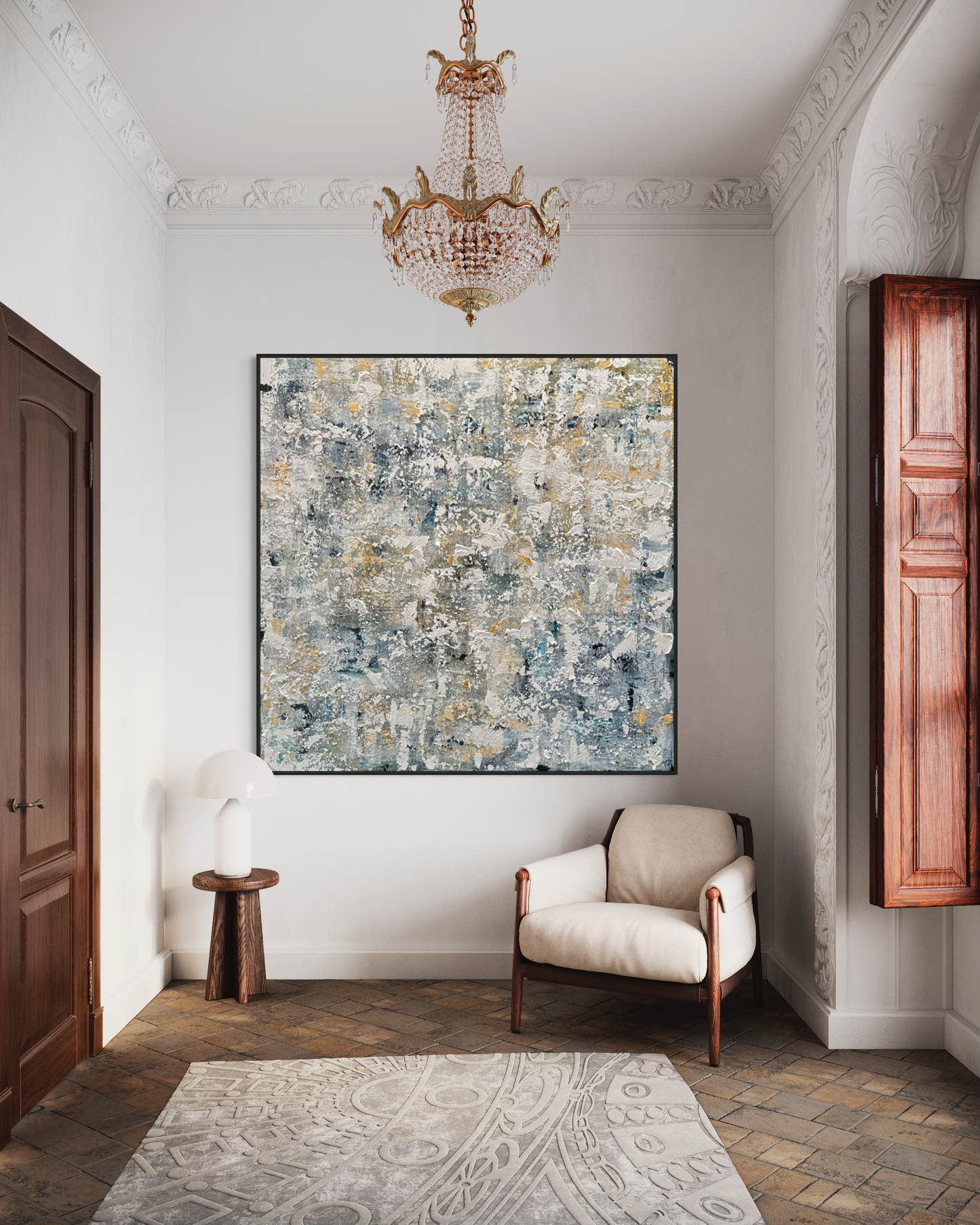SOLD - Looking Through The Alps 180x180cm