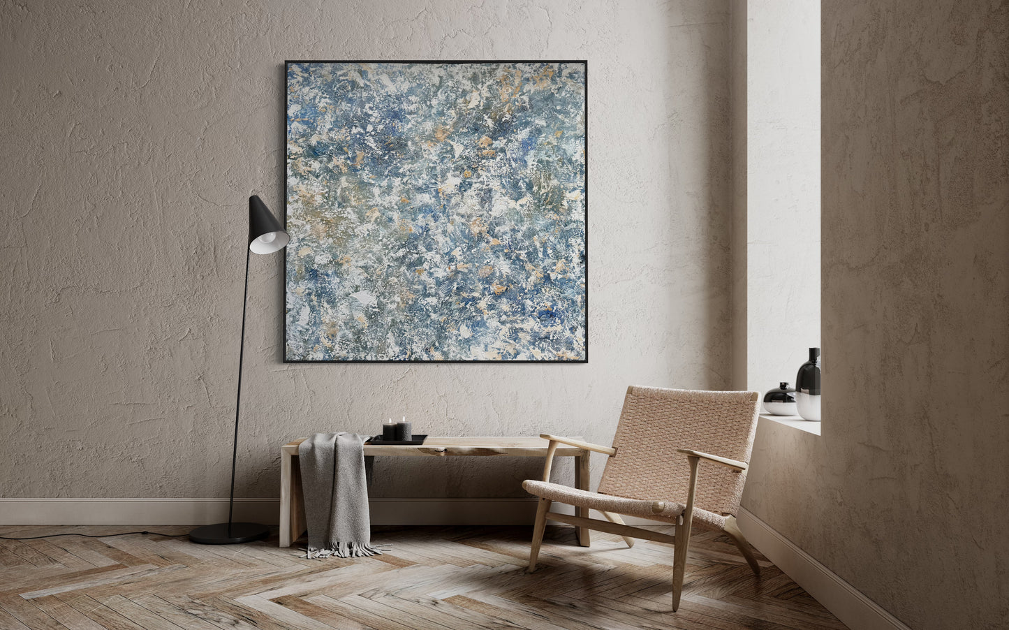 Looking Through Winter Waters 180x180cm