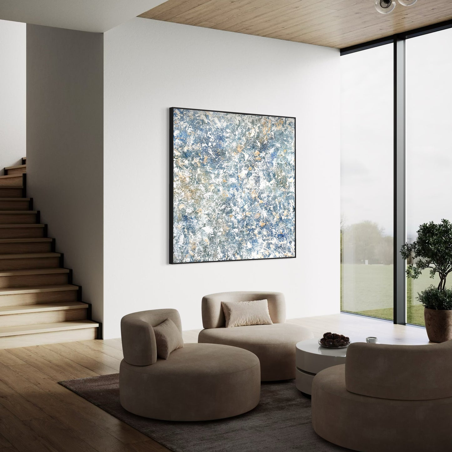 Looking Through Winter Waters 180x180cm