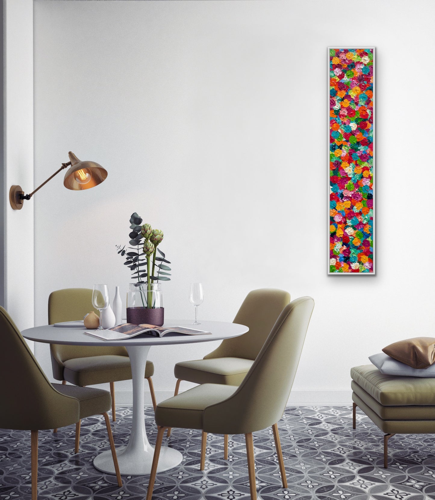 SOLD- Petals 155x32cm