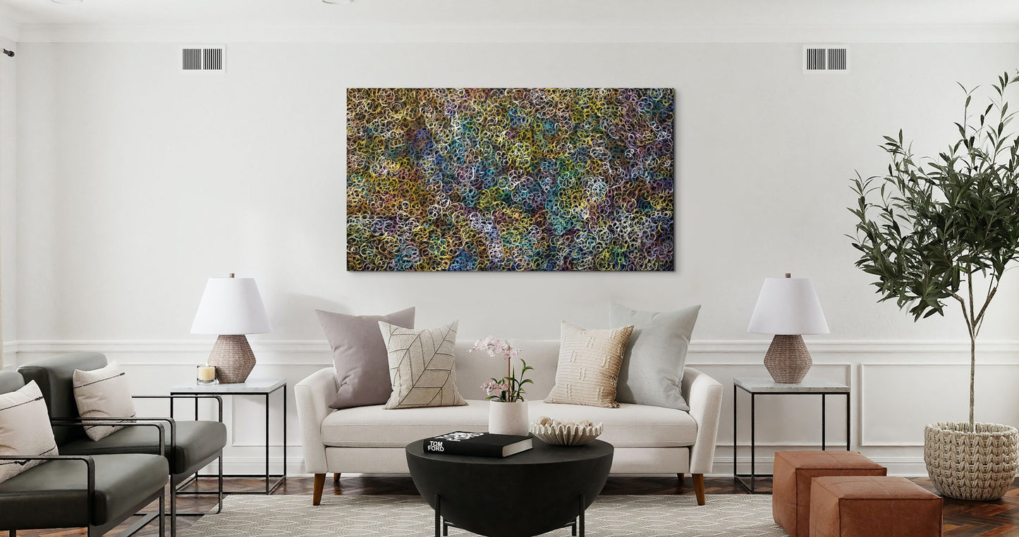 ROSEANNE MORTON PWERLE - Mountain Devil Lizard Dreaming 112x199cm