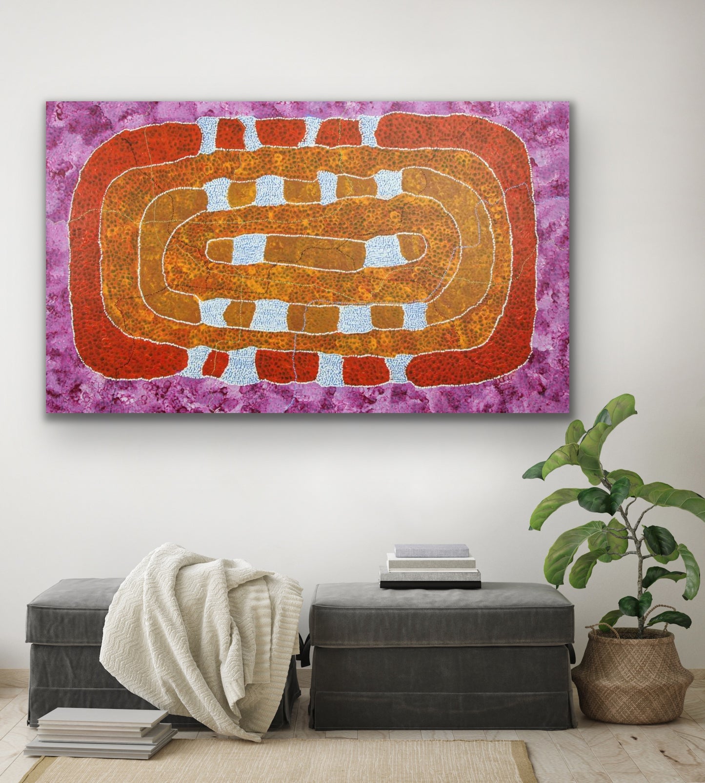 WINNIE REID NAKAMARRA - Lupul Rockhole – Eagles Nest 109x181cm