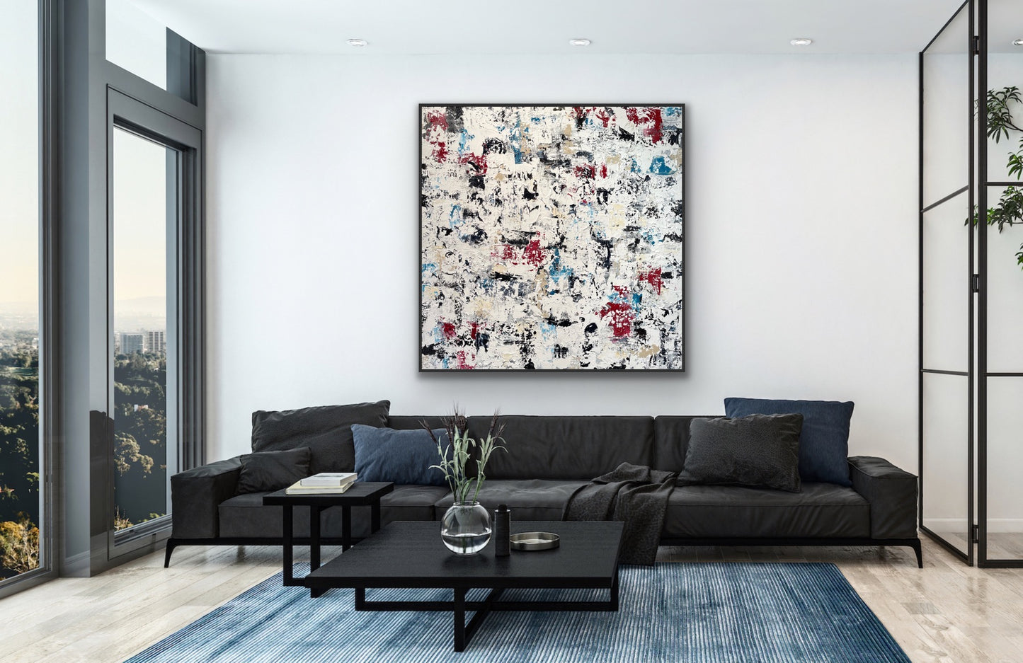 SOLD - Looking Through Sunset Over Blue Waters 160x160cm