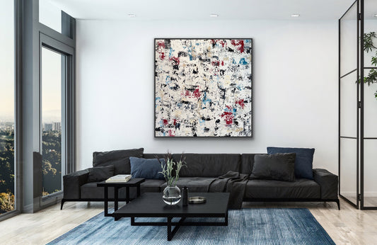 SOLD - Looking Through Sunset Over Blue Waters 160x160cm