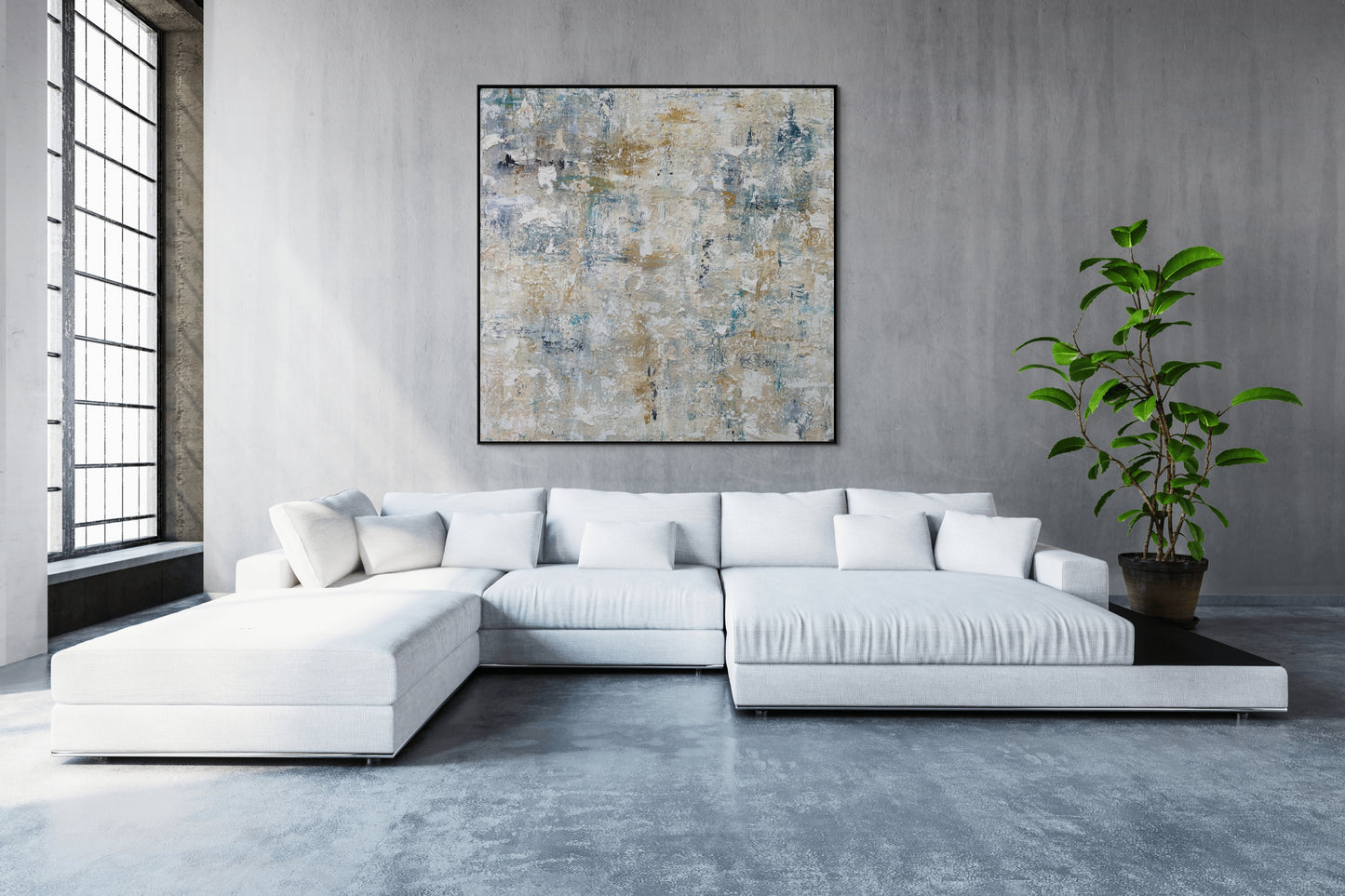 SOLD - Looking Through Autumn Haze 180x180cm