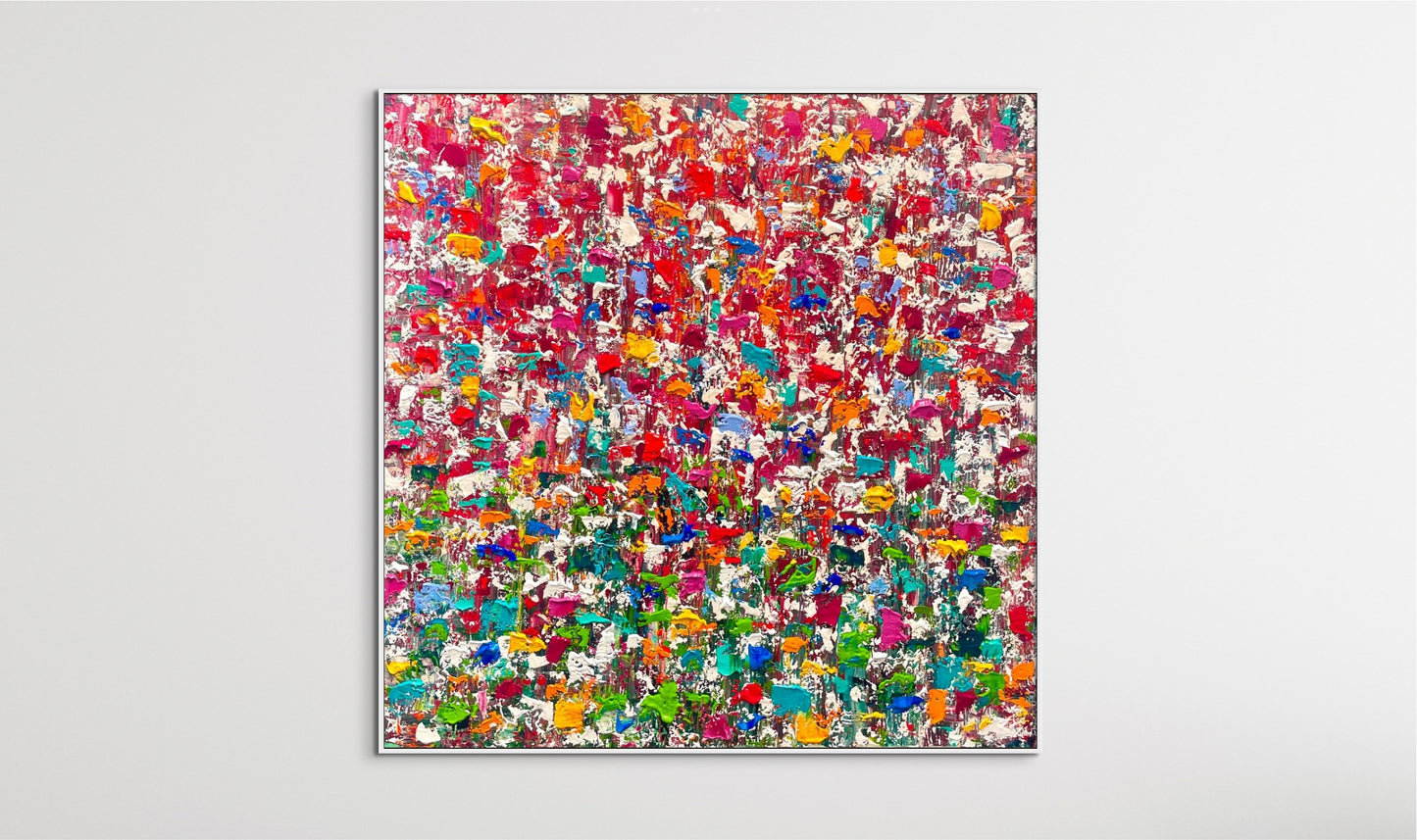 SOLD - Looking Through Tropical Rains 180x180cm