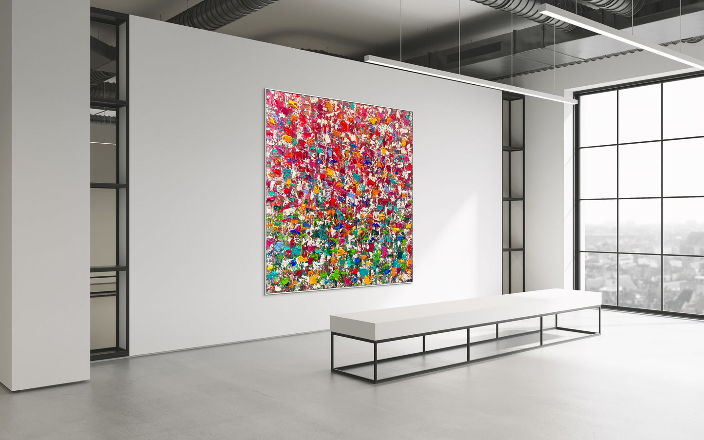 SOLD - Looking Through Tropical Rains 180x180cm