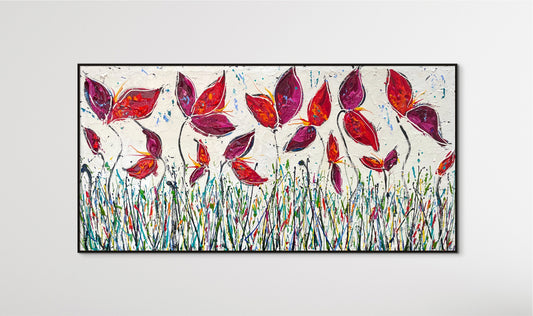 SOLD - My Colourful Garden 120x240cm