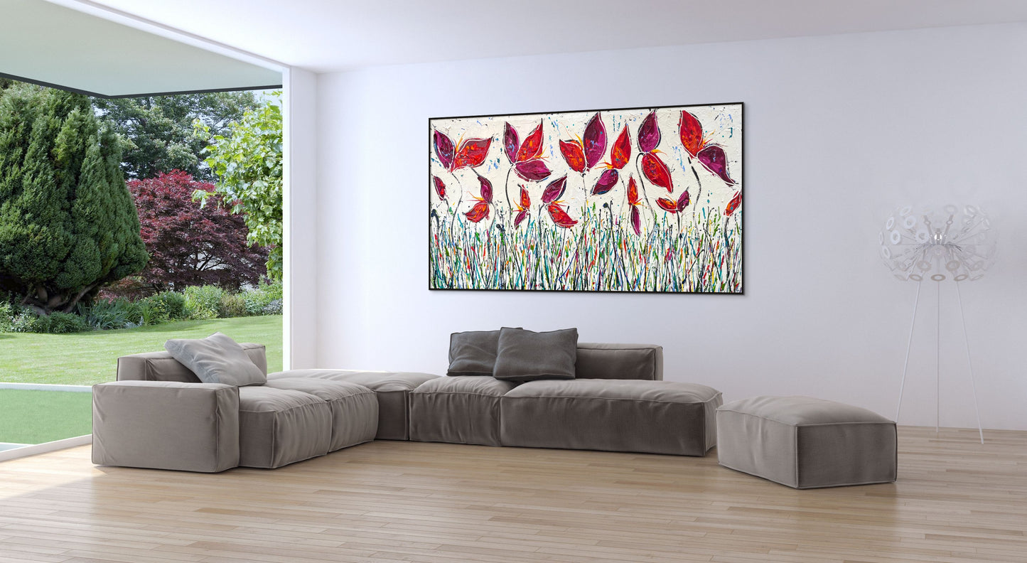 SOLD - My Colourful Garden 120x240cm