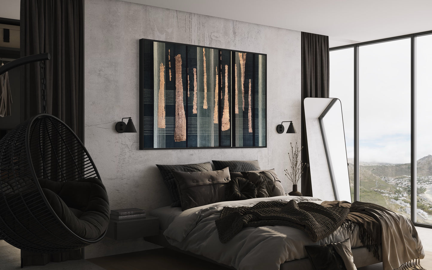 SOLD- Forest Treescape Shadows 120x180cm