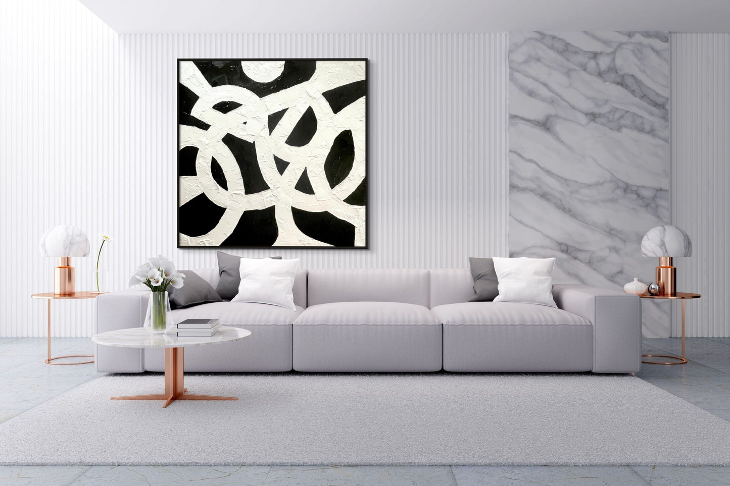 SOLD - Two as One under the Moon 150x150cm