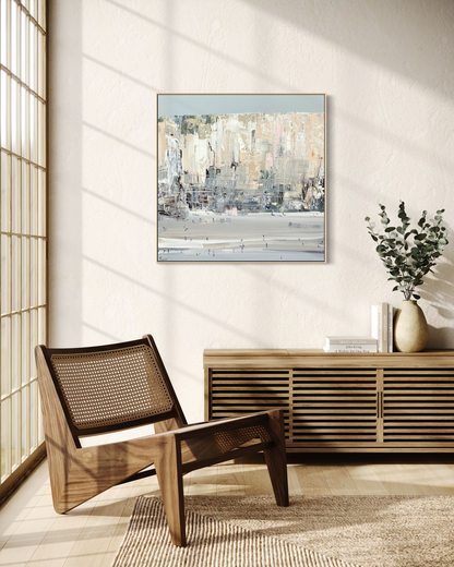 Quiet end of the beach 84x84cm