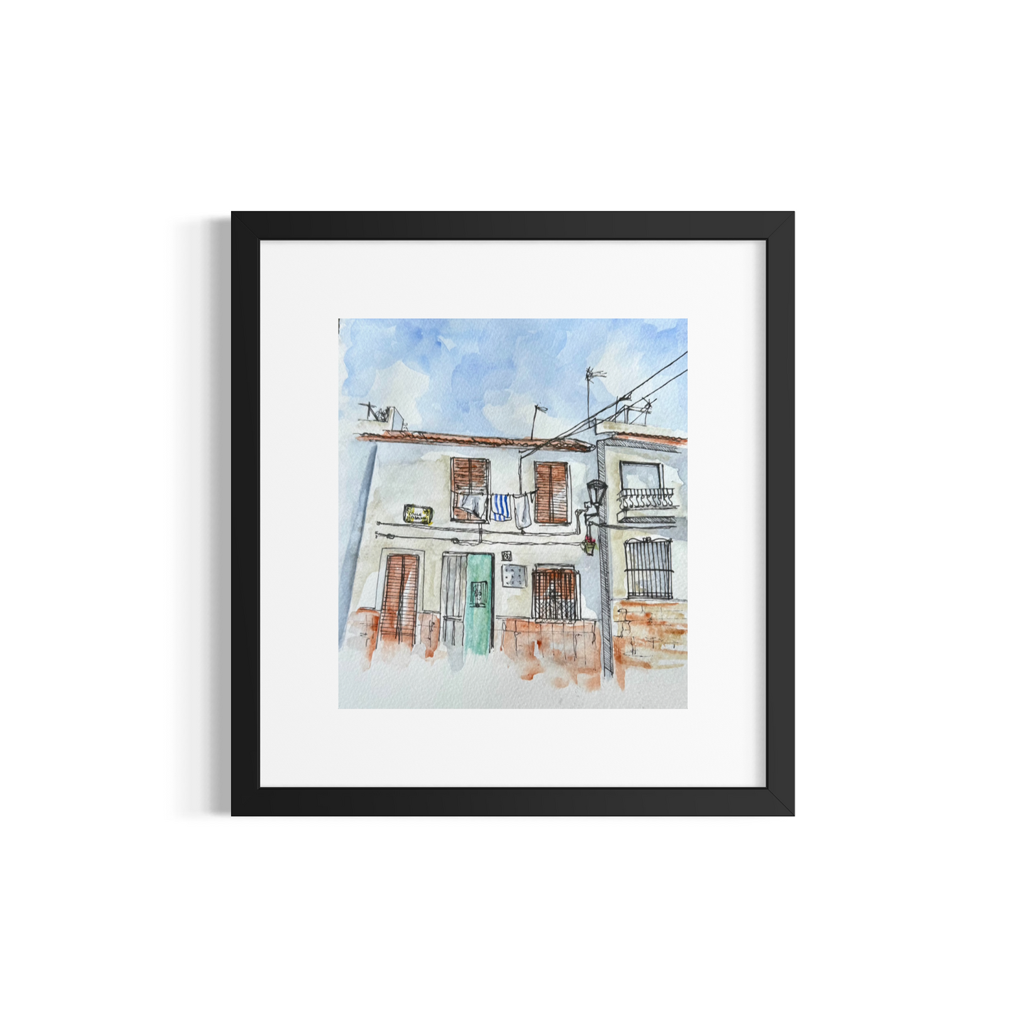 Clothesline, Estepona, Spain 38x34cm