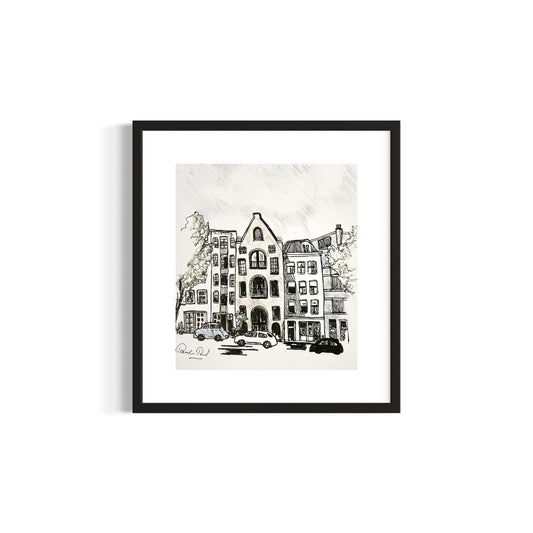 Dancing house of Amsterdam 38x34cm